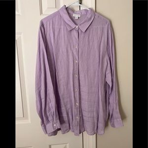 J. Jill 100% linen blouse XL Love Linen
